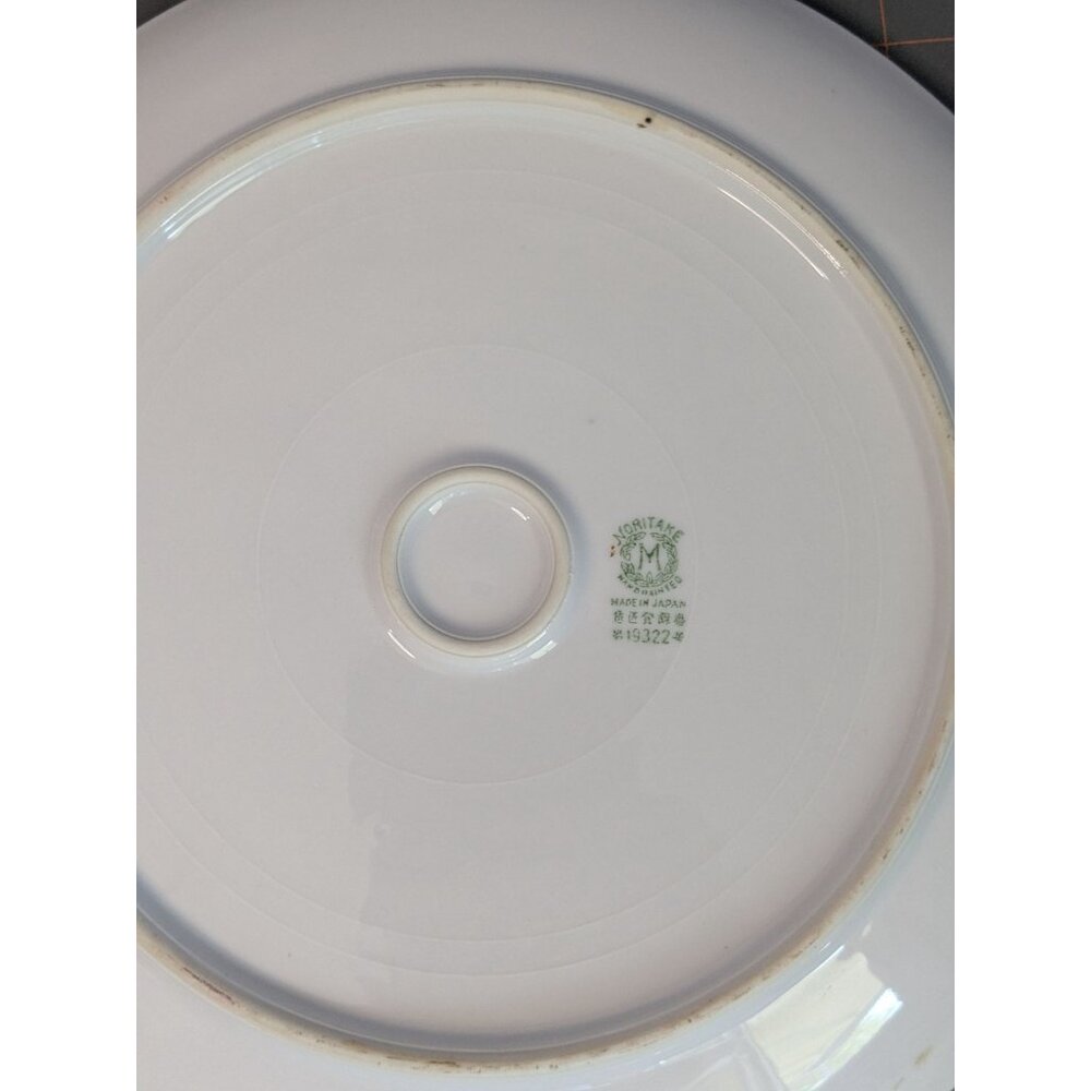 Noritake Hand-Painted Azalea Floral Porcelain Cake Plate open Handles 9.25" - Picture 5 of 15